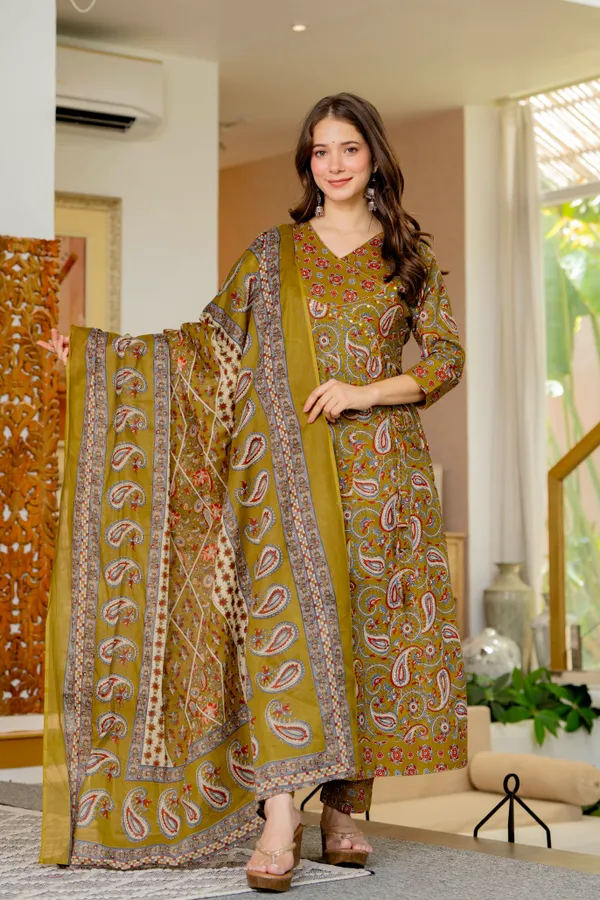 Mustard_Yellow_Cotton_Anarkali_For_Women