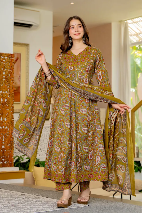 Mustard_Yellow_Cotton_Anarkali_For_Women