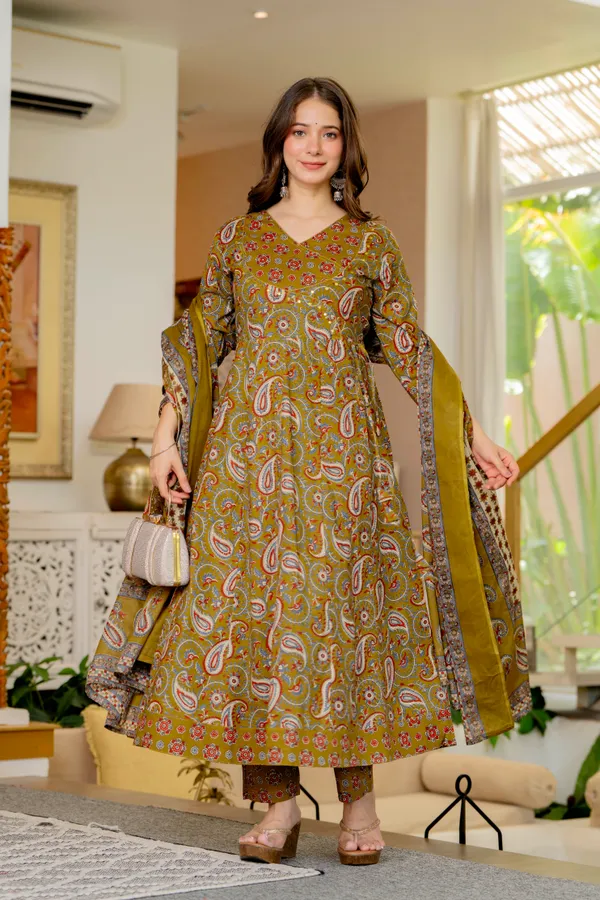 Mustard_Yellow_Cotton_Anarkali_For_Women