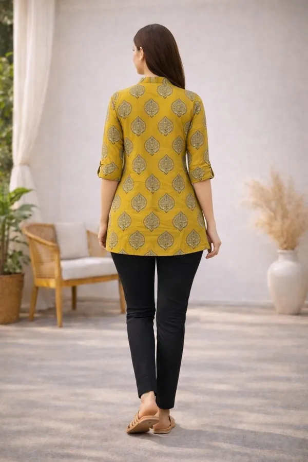Jaimini_Women_Printed_Straight_Kurta_(Yellow)