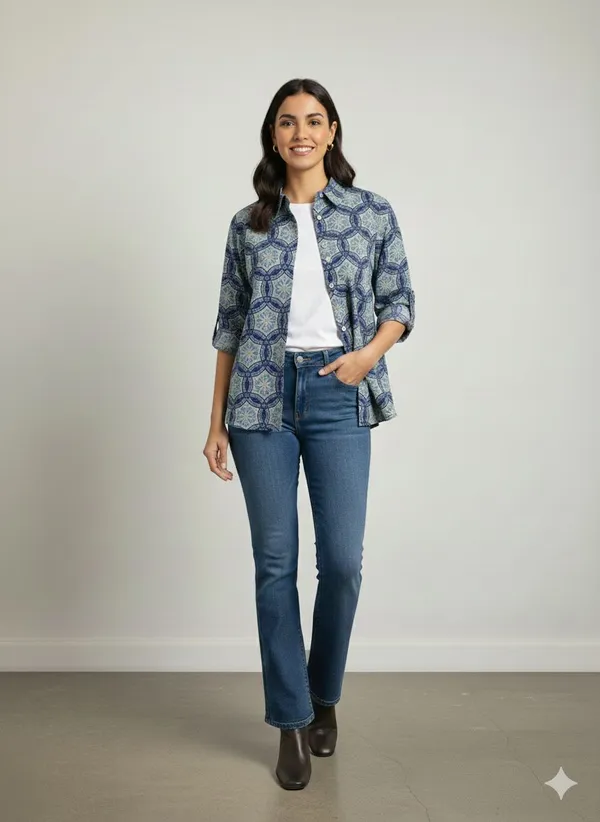 JAIMINI_Women_Printed_Casual_Multicolor_Shirt