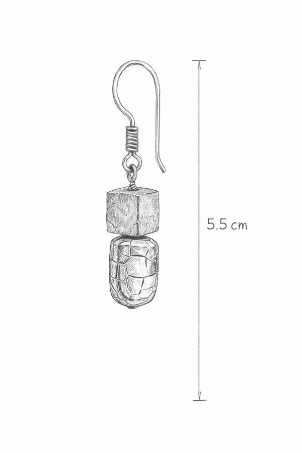 Pyrite_Upside_Down_Hoop_earrings