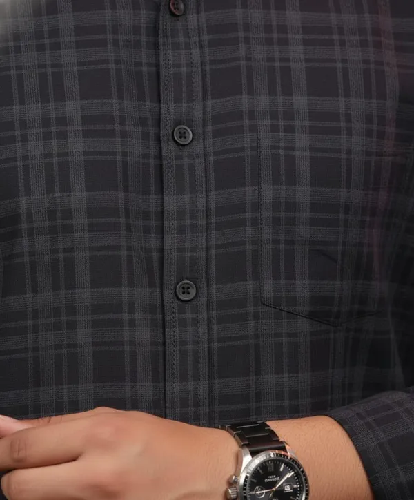 Men'S_Black_Check_Full_Sleeve_Formal_Shirt