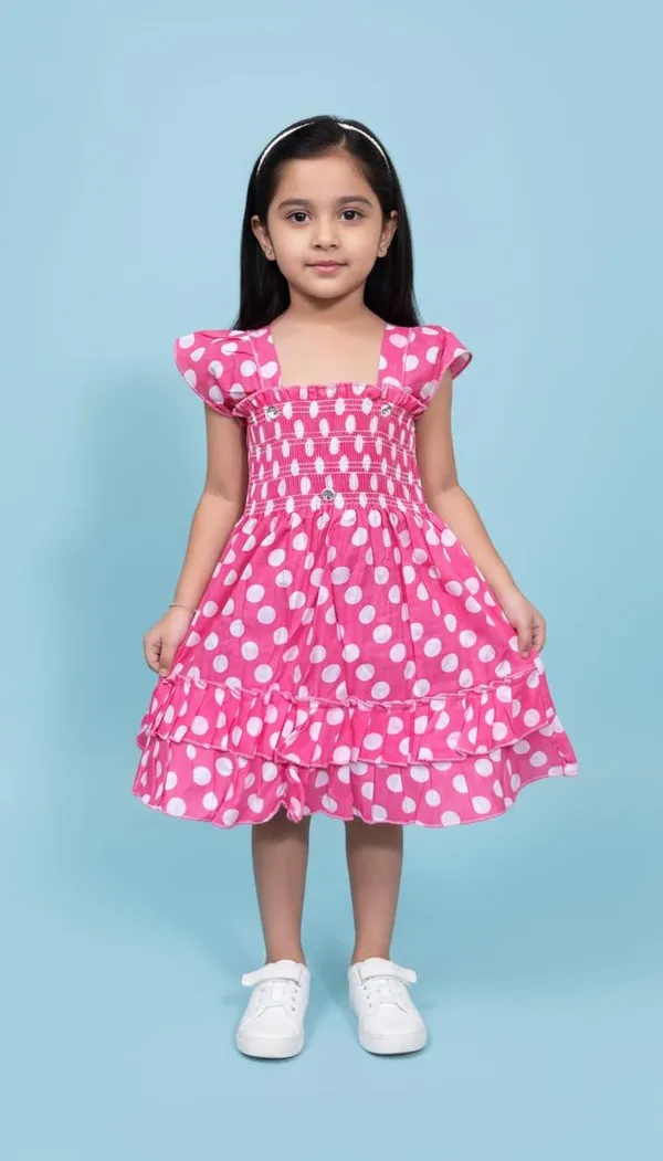 Girls_Pink_Polka_Dot_Smocked_Dress_With_Flutter_Sleeves