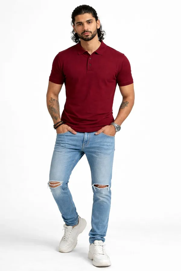Men'S_Maroon_Polo_T-Shirt