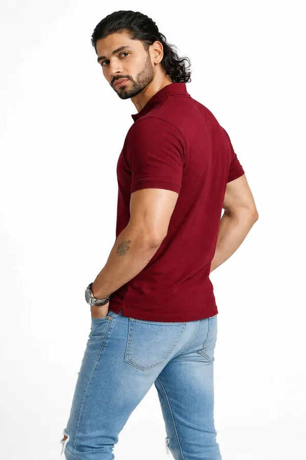 Men'S_Maroon_Polo_T-Shirt