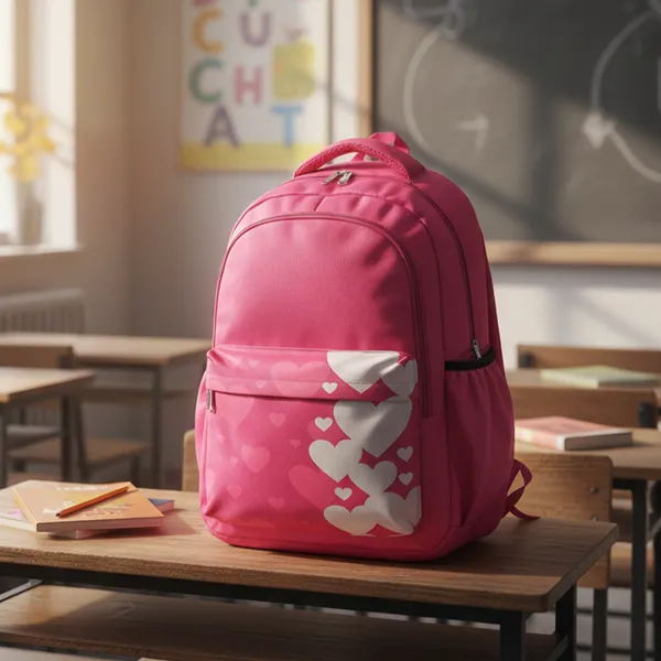 Pink_Polyester_School_Bag_For_Unisex