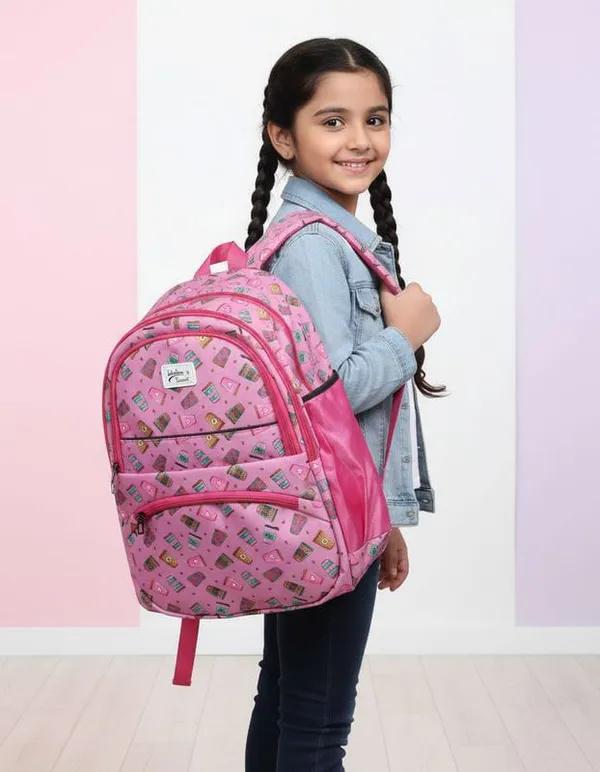 Pink_Polyester_School_Bag_For_Unisex
