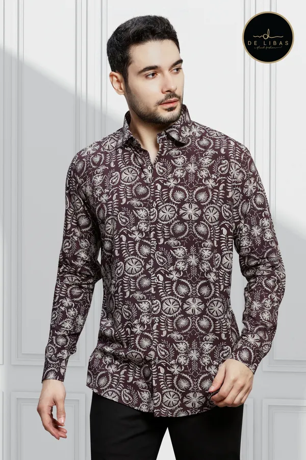 Wine_&_White_Tencil_Fabric_Shirt_Combo_Pack_of_2_for_Men