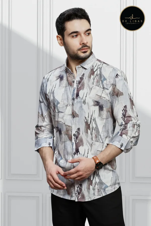 Wine_&_White_Tencil_Fabric_Shirt_Combo_Pack_of_2_for_Men