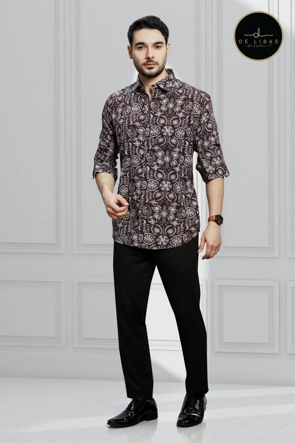 Wine_&_White_Tencil_Fabric_Shirt_Combo_Pack_of_2_for_Men