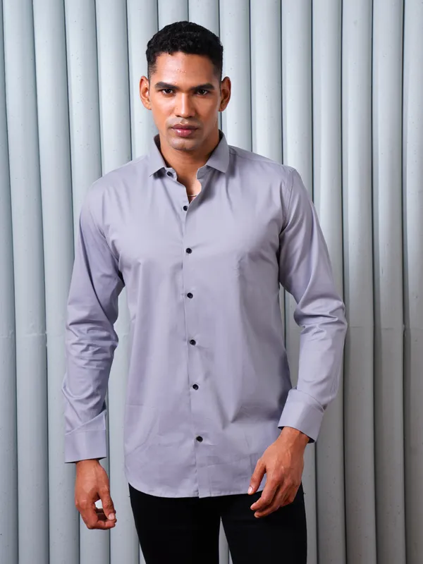 Grey_Monopoly_Premium_Lycra_Shirt_For_Men