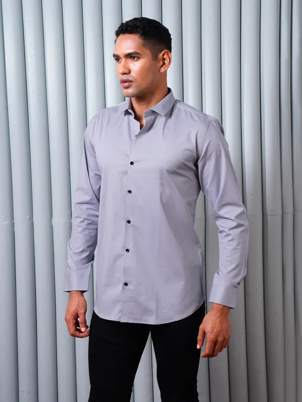 Grey_Monopoly_Premium_Lycra_Shirt_For_Men