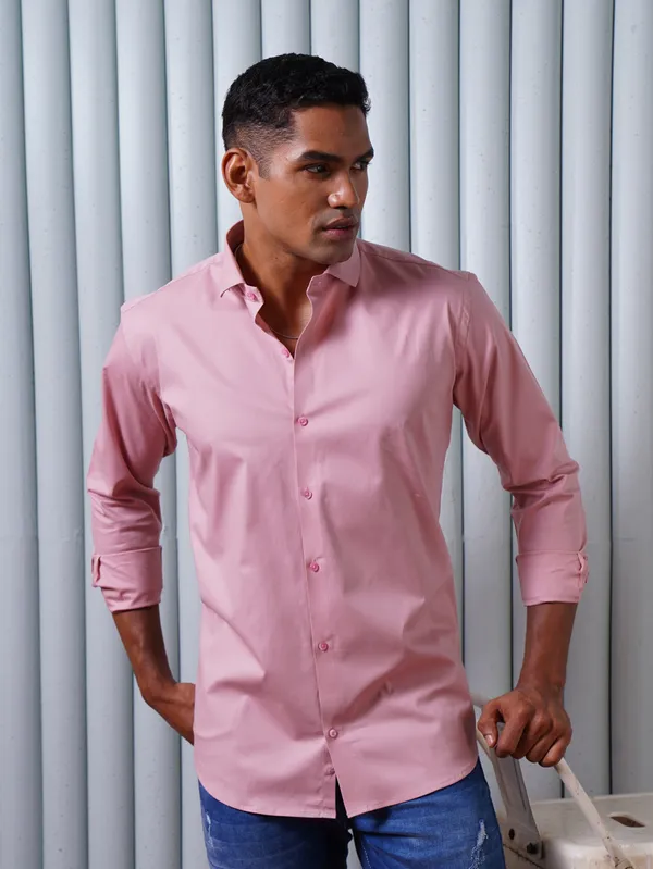 Soft_Pink_Monopoly_Premium_Lycra_Shirt_For_Men