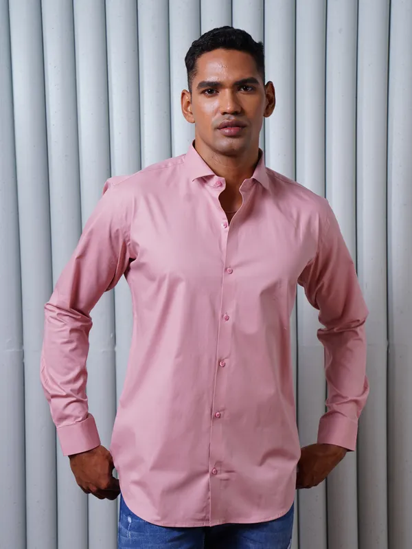 Soft_Pink_Monopoly_Premium_Lycra_Shirt_For_Men
