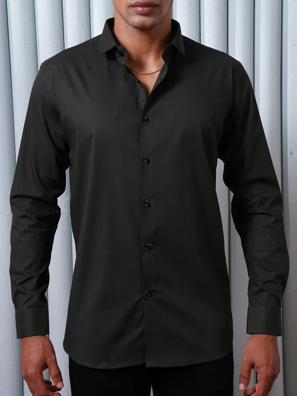 Black_Monopoly_Premium_Lycra_Shirt_For_Men