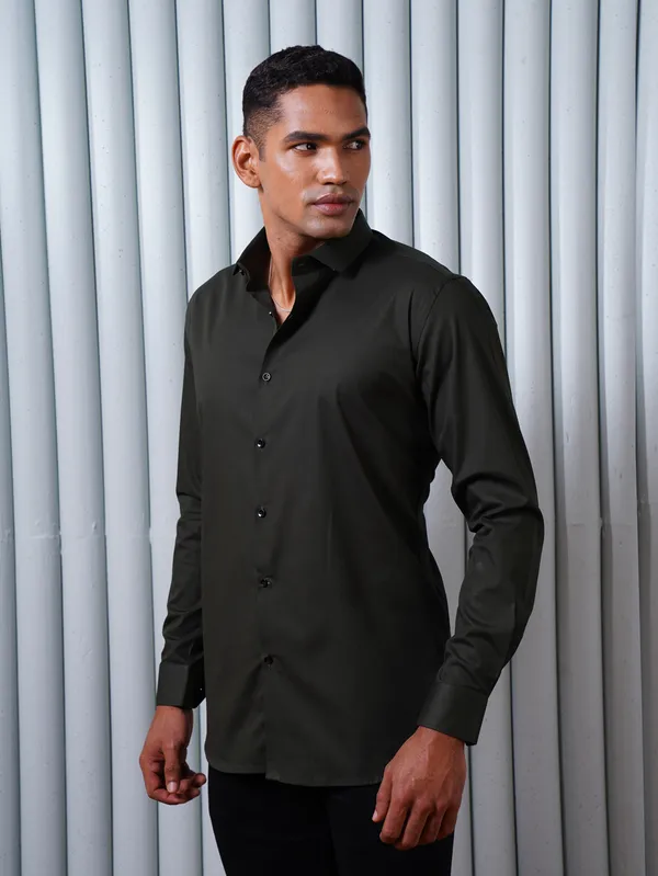Black_Monopoly_Premium_Lycra_Shirt_For_Men