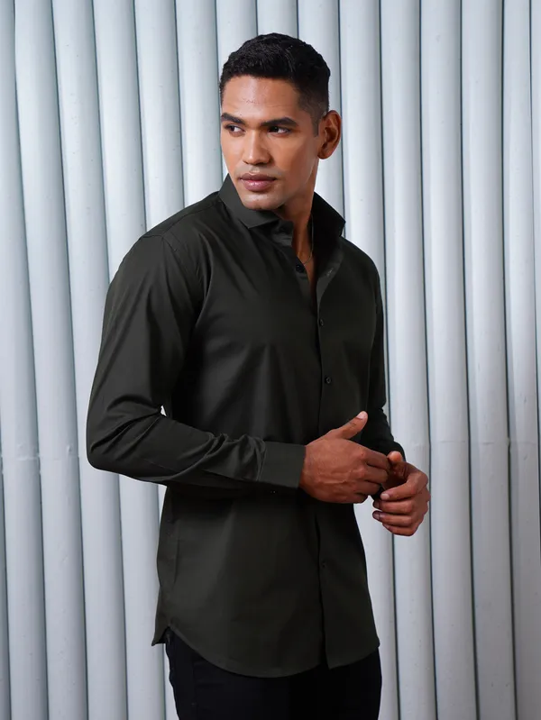 Black_Monopoly_Premium_Lycra_Shirt_For_Men