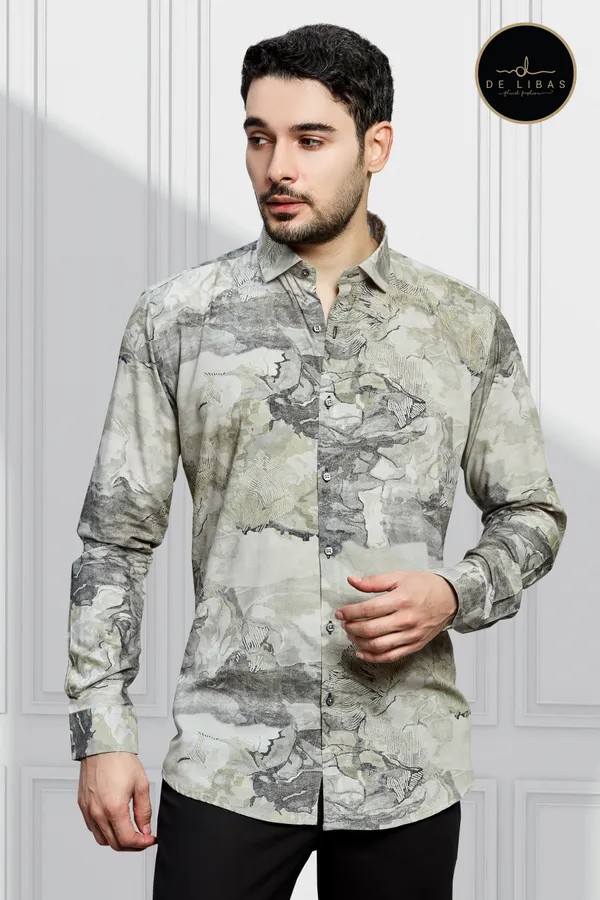 Greenish_Abstract_Tencil_Digital_Print_Shirt_For_Men
