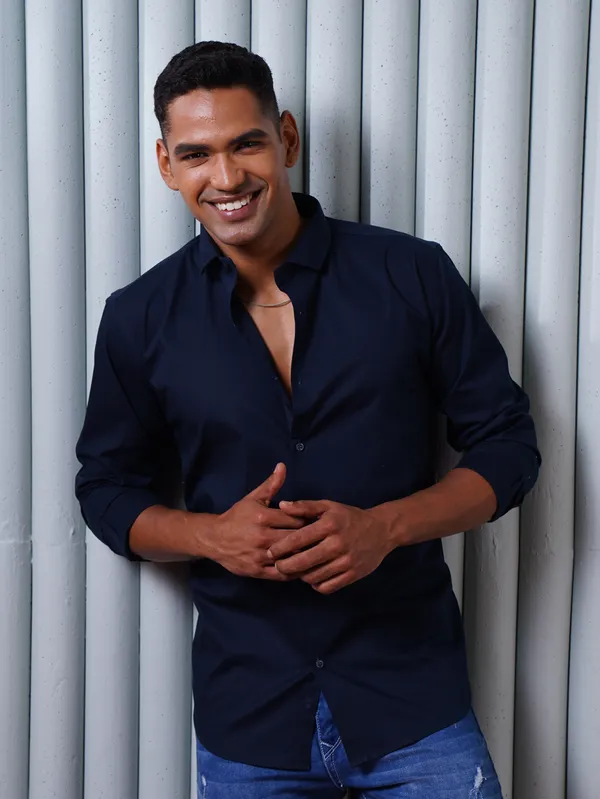 Navy_Blue_Monopoly_Premium_Lycra_Shirt_For_Men