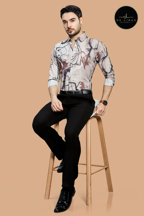 Brown_Colour_Abstract_Rayon_Digital_Print_Shirt_For_Men