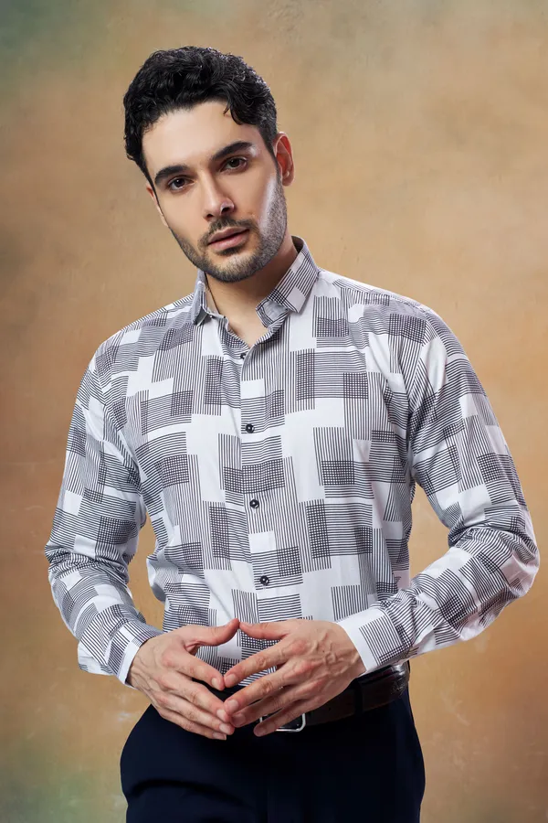 White_&_Black_Digital_Print_Shirt_for_Men