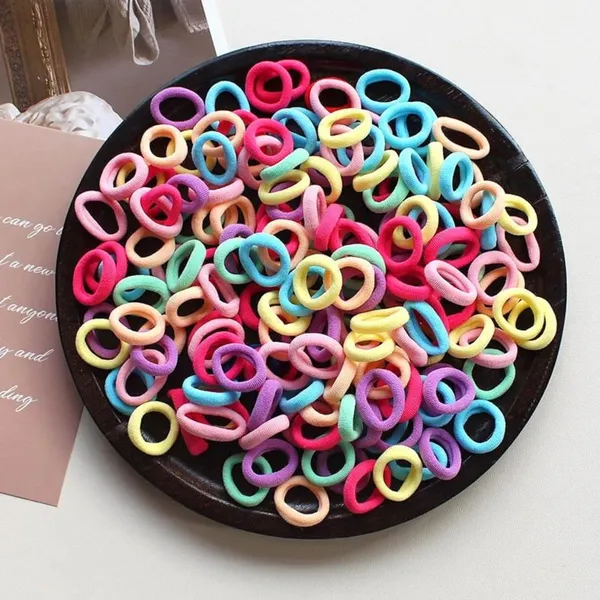 100_pcs_Multicolour__Mini_Baby_Hair_Ties_for_Girls_and_Kids_