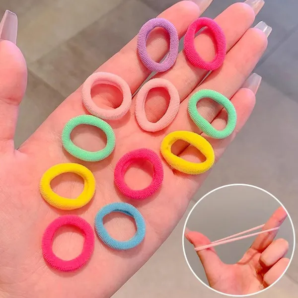 100_pcs_Multicolour__Mini_Baby_Hair_Ties_for_Girls_and_Kids_
