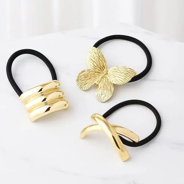 Gold_and_Black_Metal_Hair_Tie_Ponytail_Cuffs_for_Girls_&_Women