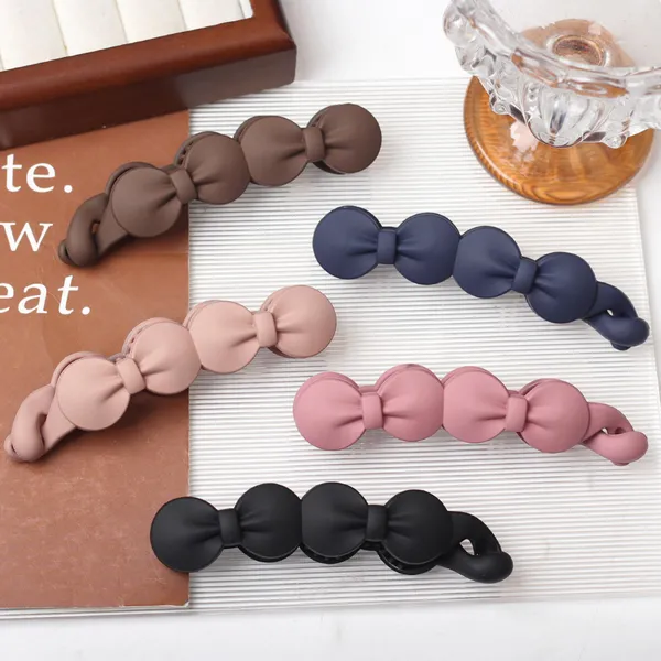5_Pcs_Cute_Banana_clip_Matte_Color_11_cm_Banana_Bow_Hair_Clip_–_Acrylic_Hair_Banana_Clip_for_Women_and_Girls,_Stylish_Hair_Accessorie