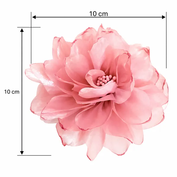 Beautiful_Flower_Hairclip_For_Women_&_girls,Rose_Pink_Colour
