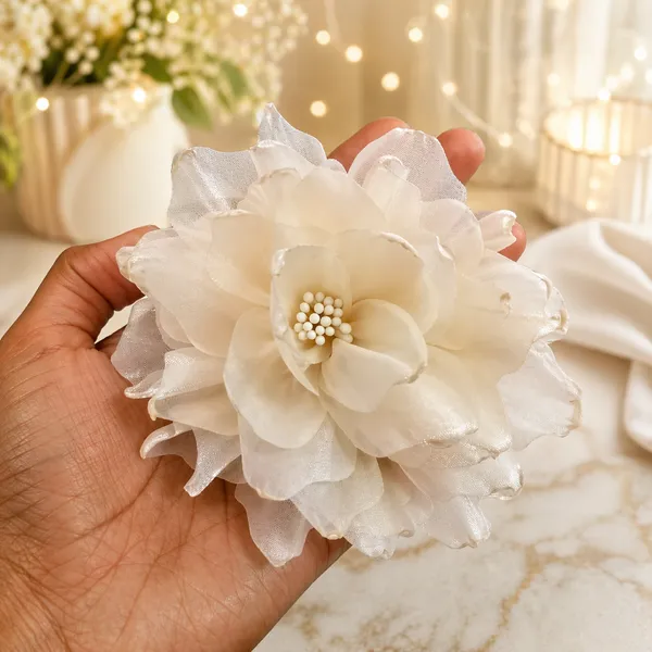 Beautiful_Flower_Hairclip_For_Women_&_girls_,Cream_Colour