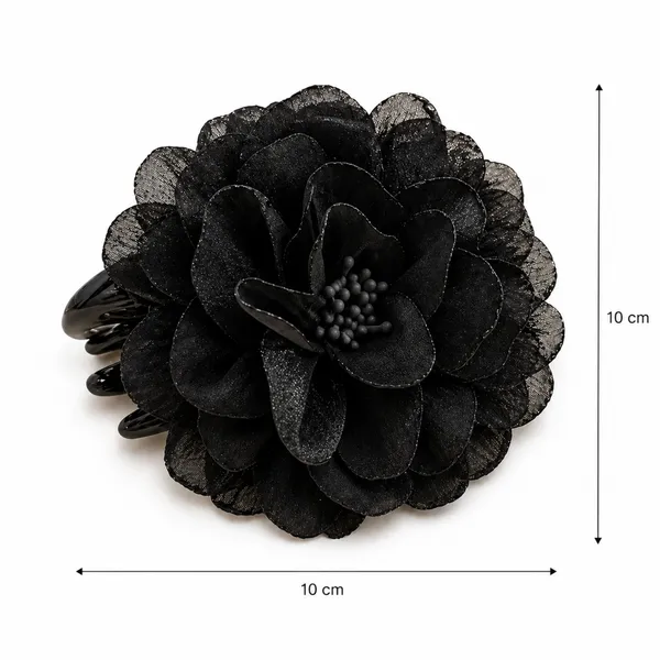 Beautiful_Flower_Hairclip_For_Women_&_girls_,_Black__Colour