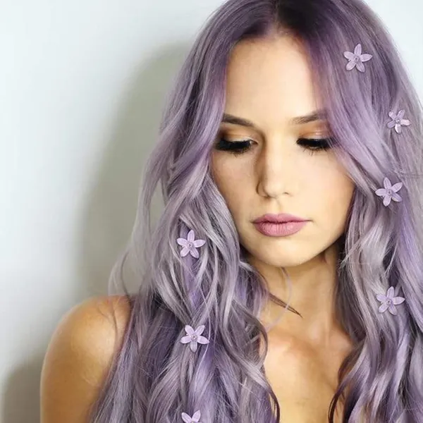 10_pcs_Purple_Colour__Flower_Hair_Clips_for_Girls_&_Women