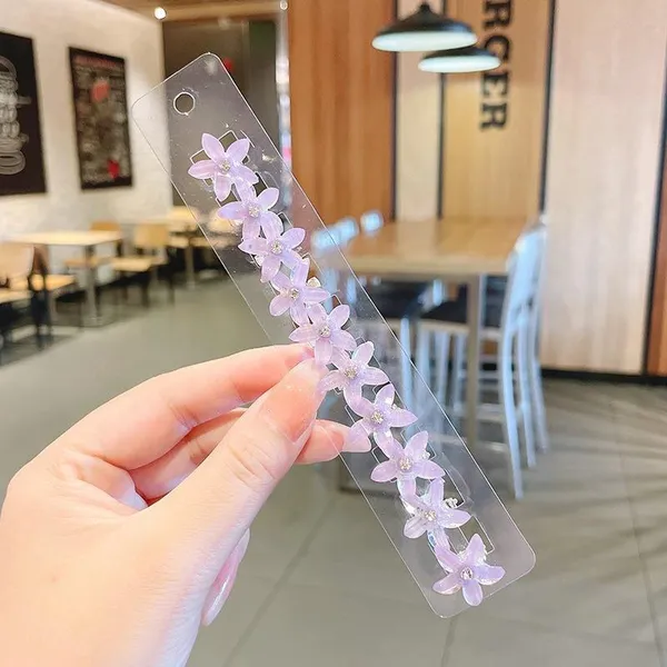10_pcs_Purple_Colour__Flower_Hair_Clips_for_Girls_&_Women