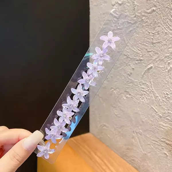 10_pcs_Purple_Colour__Flower_Hair_Clips_for_Girls_&_Women
