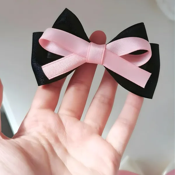 Black_&_Baby_Pink_Fabric_Korean_Hair_Accessories_For_Women_And_Girl