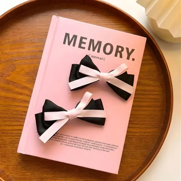 Black_&_Baby_Pink_Fabric_Korean_Hair_Accessories_For_Women_And_Girl