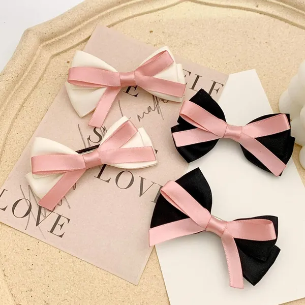Black_&_Baby_Pink_Fabric_Korean_Hair_Accessories_For_Women_And_Girl