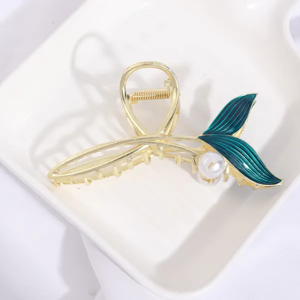 Blue_Mermaid_Pearl_Hair_Claw_Clip_with_Leaf_Design_Trendy_Metal_Alloy_Clutcher_for_Girls_and_Women