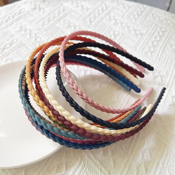 Pack_of_12_Pcs_Braided_Headbands_for_girls_|_6mm_Width|_Multicolour_Plastic_Hairbands_with_Teeth_for_women_|_Hairband_for_girls_and_women,_Multicolour,_14_cm