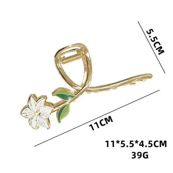 White_Metal_Flower_Clutcher_for_Women_Lightweight_&_Strong_Korean_Claw_Clip_with_Smooth_Edges_Gift_for_Girls