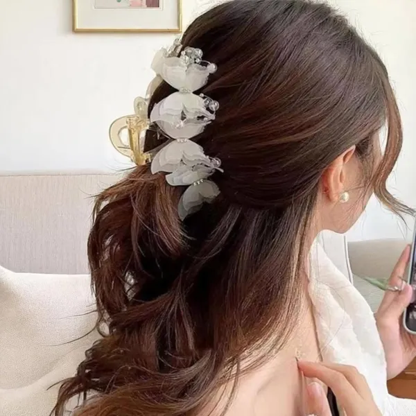 Pack_of_2_Pcs_Elegant_Floral_Butterfly_Plastic_Hair_Claw_Clip_for_Women_(_Blue_&_White)_–_Pearl_&_Crystal_Embellished_Designer_Clutcher_|_Bridal_Bun_Hair_Claw_Clip_|_Wedding,_Party_&_Festive_Hair_Styling_Clip_for_Girls