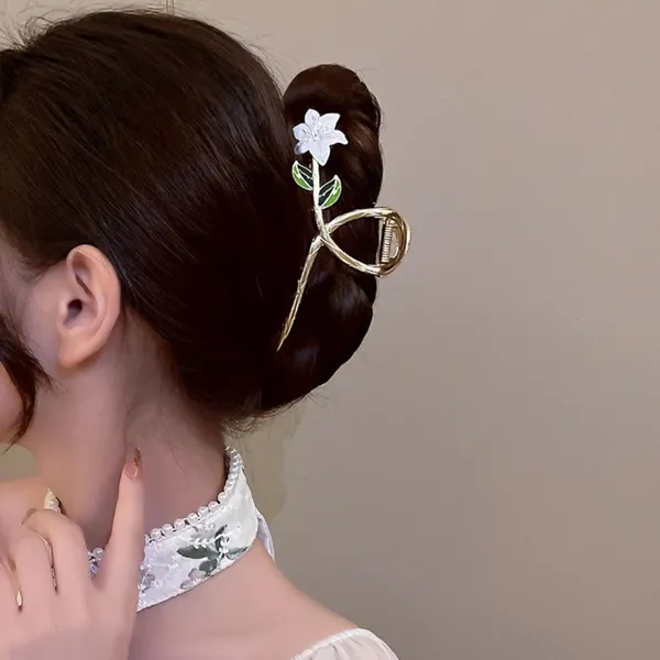 Pack_of_2_Pcs_Metal_Claw_Clip_-_Mermaid_Design_and_Flower_Design_Clip_for_Women_and_Girls_-Strong_Hold_Non-Slip_Hair_Clutcher_|_Elegant_Hair_Accessories_for_Daily,_Party_&_Wedding_Use