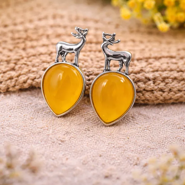 Pack_of_5_Pcs_Oxidised_Deer_Design_Stone_Stud_Earrings_for_Women_–_Random_Assorted_Colours