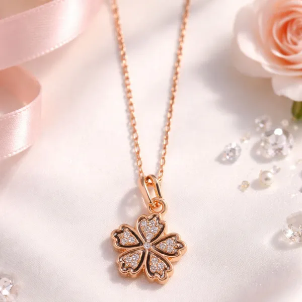Rose_Gold_Pendant_Necklace_for_Women_&_Girls_|_Artificial_Stone_Leaf_Shape_Pendant_|_Stylish_Daily_Wear_Jewellery_Gift