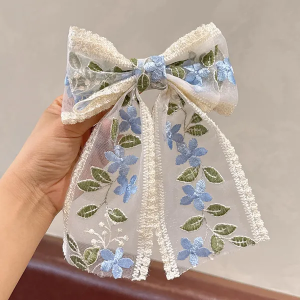 Soft_Lace_Fabric_Floral_Bow_Hair_Clip_|_Elegant_Embroidered_Flower_Design_|_Lightweight_&_Comfortable_|_Pack_of_2_(Blue_&_Red)