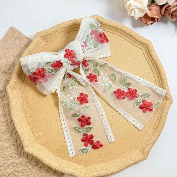 Soft_Lace_Fabric_Floral_Bow_Hair_Clip_|_Elegant_Embroidered_Flower_Design_|_Lightweight_&_Comfortable_|_Pack_of_2_(Blue_&_Red)