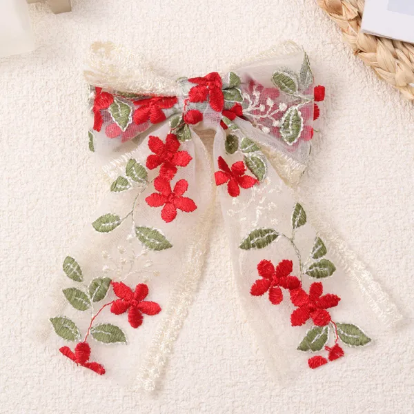 Soft_Lace_Fabric_Floral_Bow_Hair_Clip_|_Elegant_Embroidered_Flower_Design_|_Lightweight_&_Comfortable_|_Pack_of_2_(Blue_&_Red)
