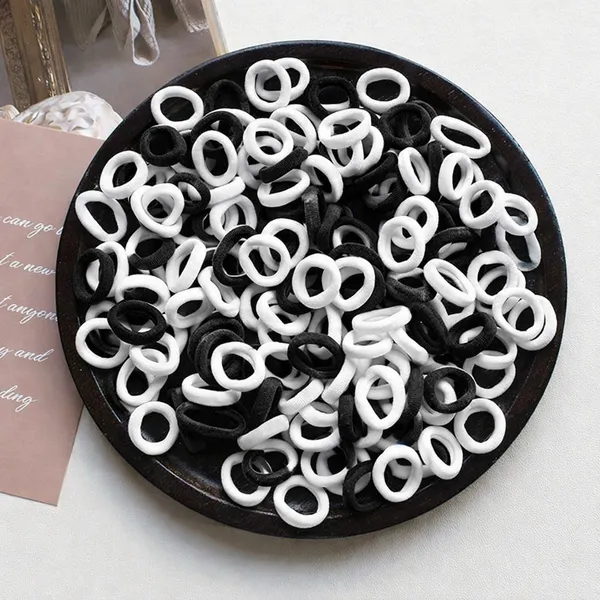 100_pcs_Black_&_White__Mini_Baby_Hair_Ties_for_Girls_and_Kids